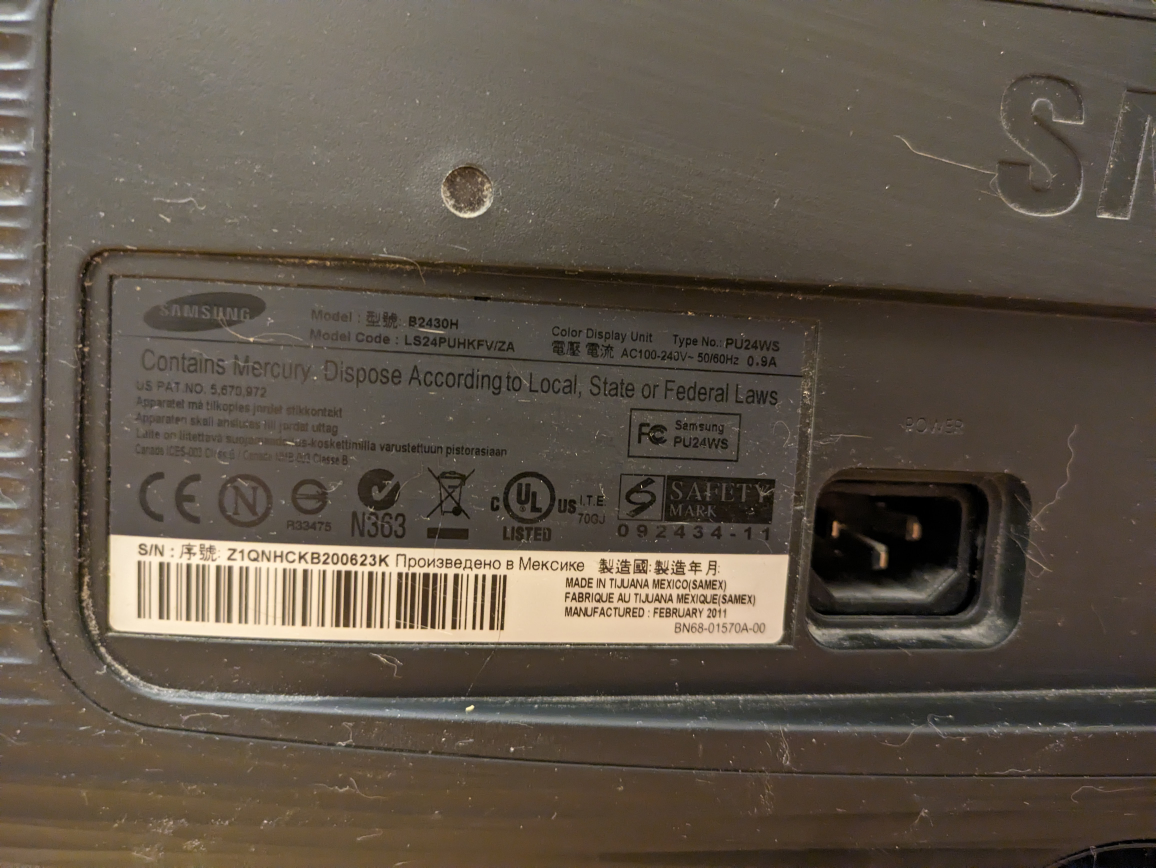Samsung 24" Monitor - Model B2430H - photo 4