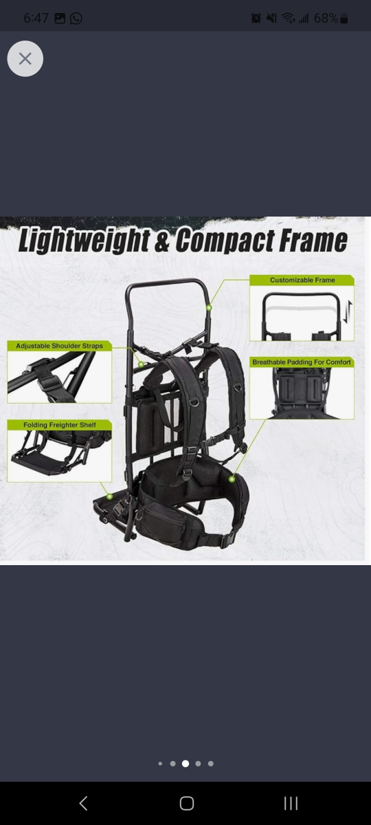 camo hunting / camping backpack. external frame - photo 4