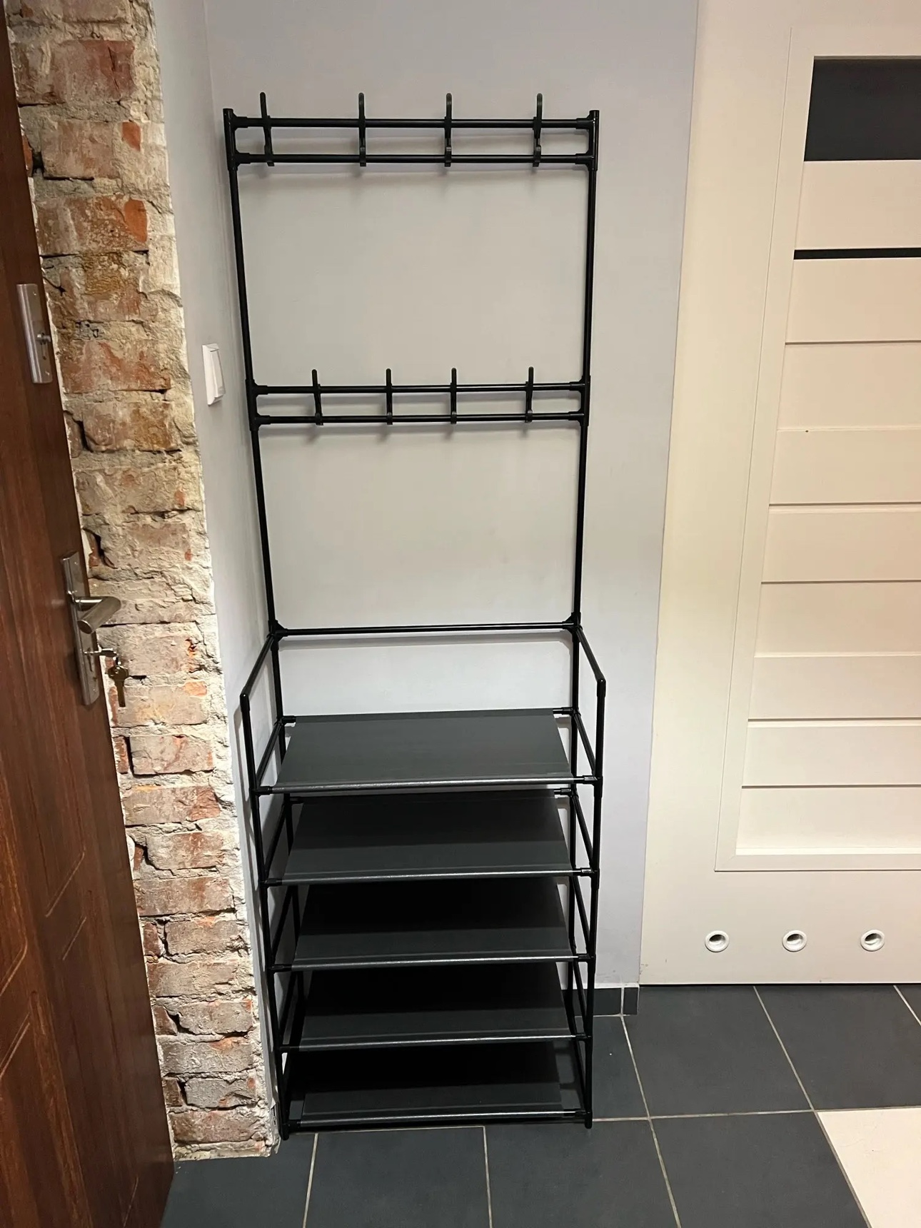 COAT HANGER WITH SHOE RACK 5LAYERS, NEW image indicator(2)