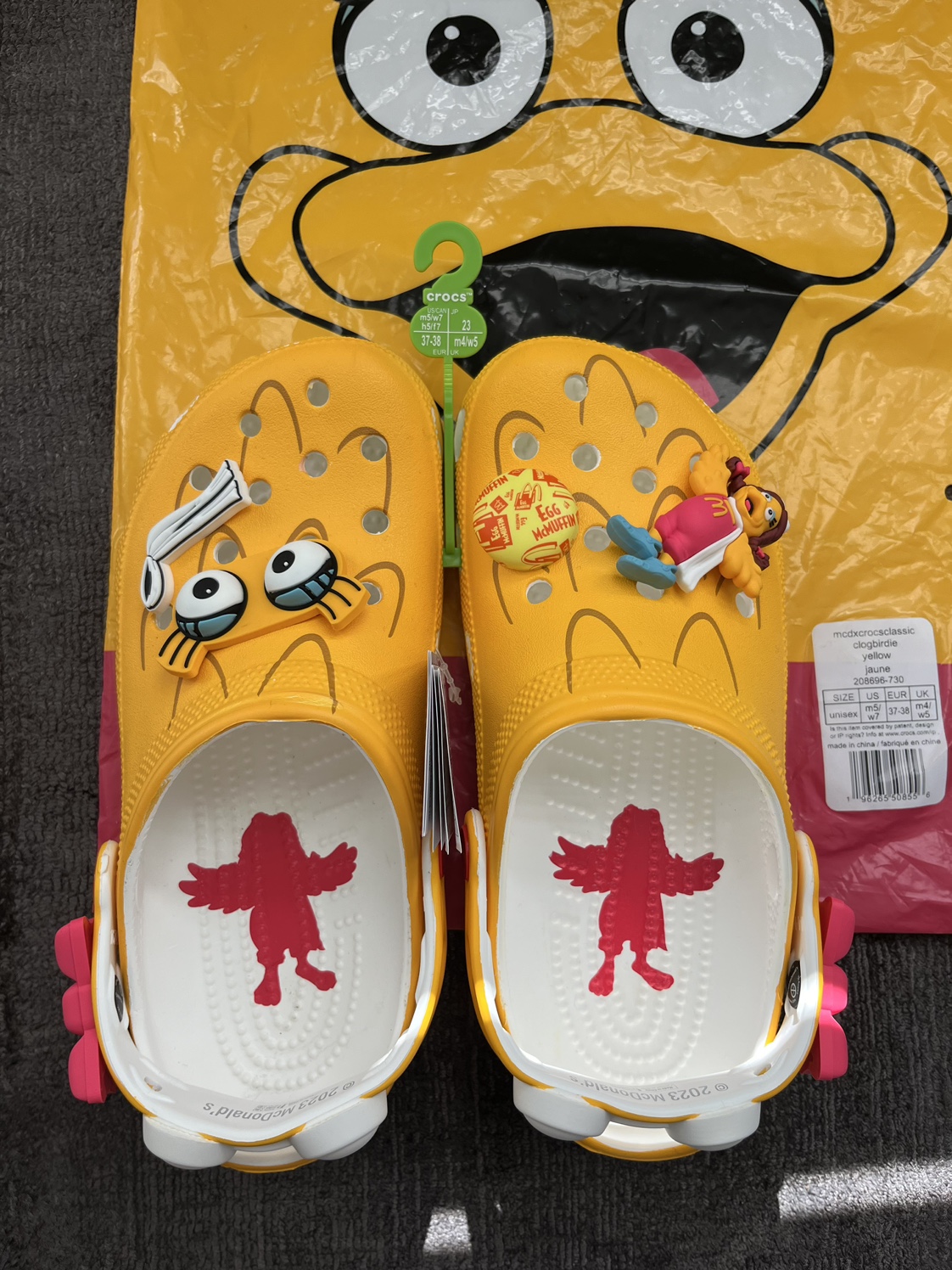 CROCS MCDONALD’S X CROCS BIRDIE CLASSIC CLOG UNISEX M5W7 thumbnail
