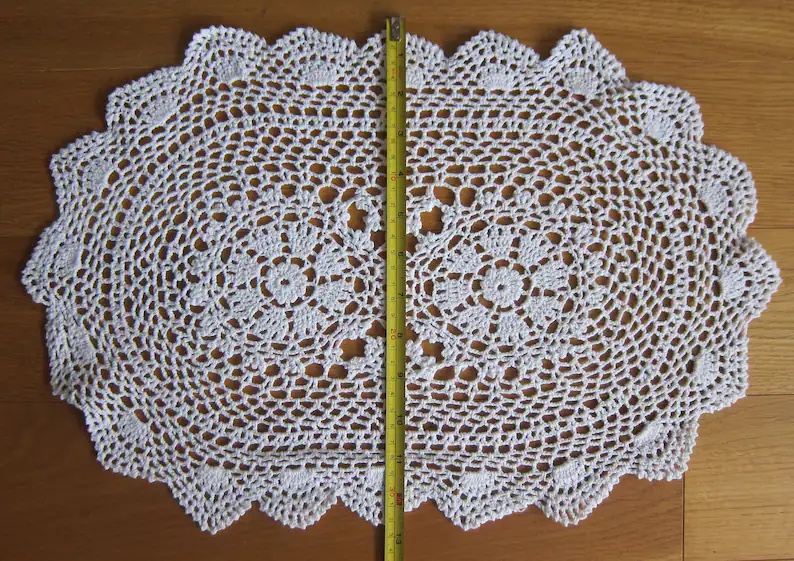 Oval lovely & beautiful 100% cotton crochet doilies - photo 3