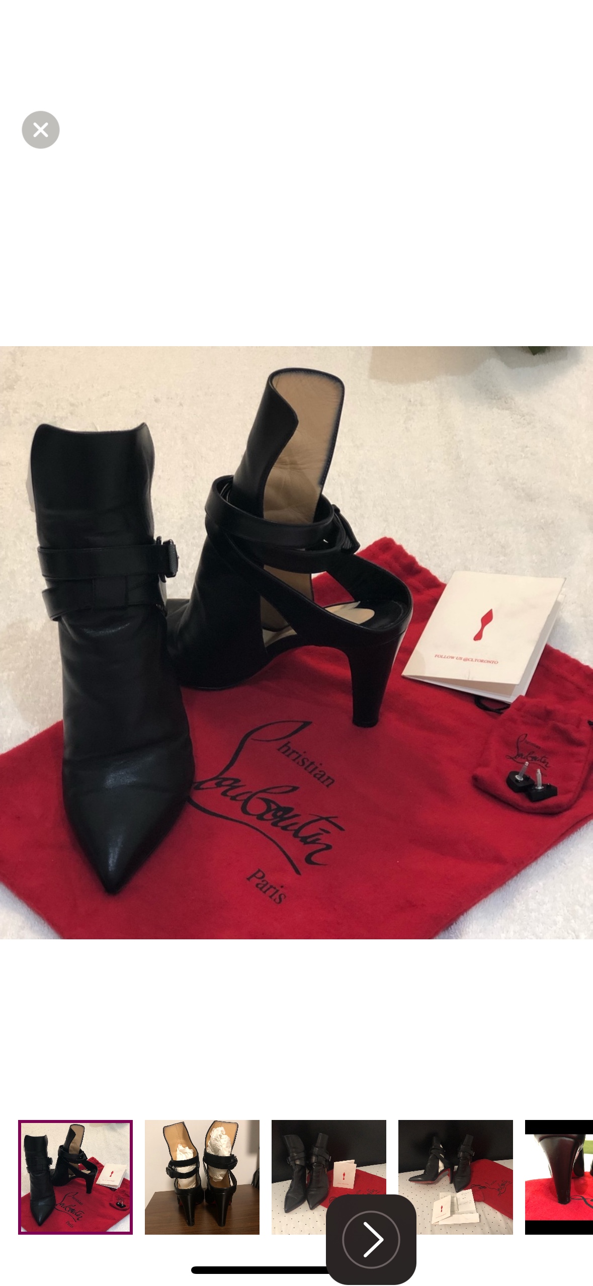 Christian Louboutin Pointipik leather half booties