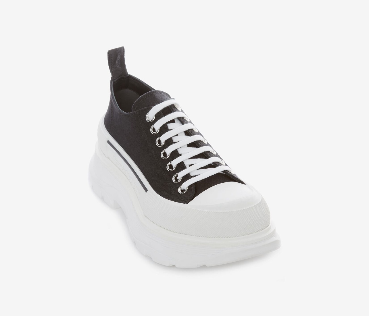 Alexander McQueen Tread Slick Lace Up Shoes - Black/White - photo 2