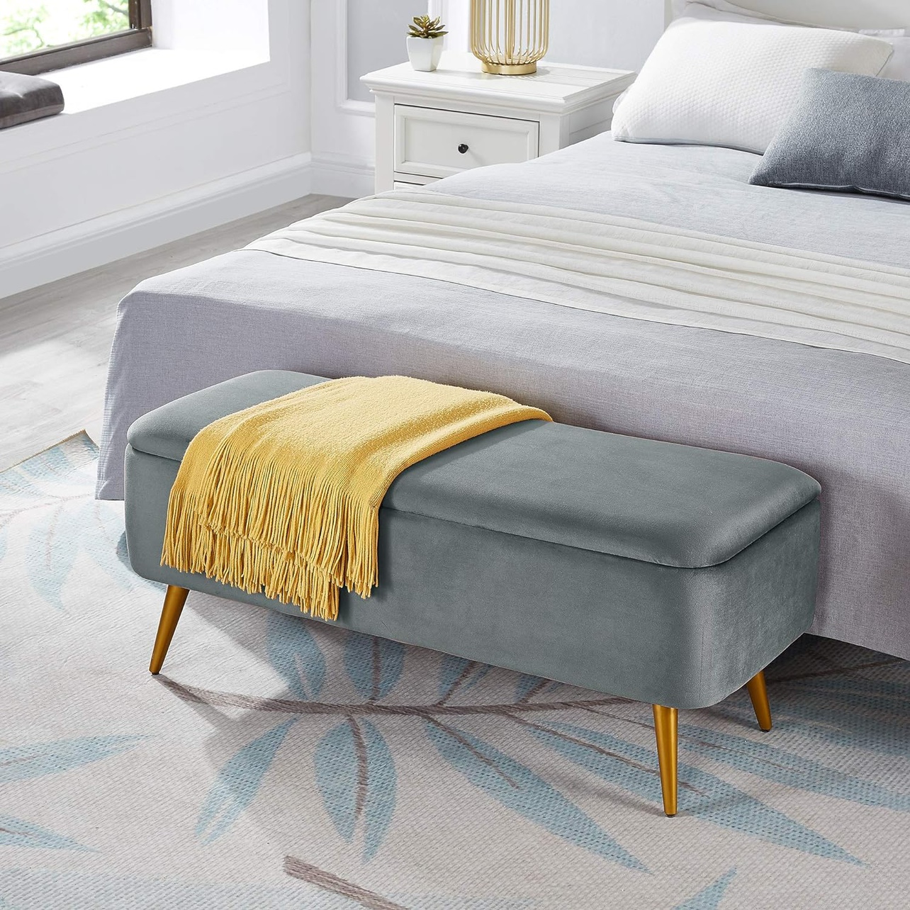 Velvet Storage Bench / Ottoman - photo 5