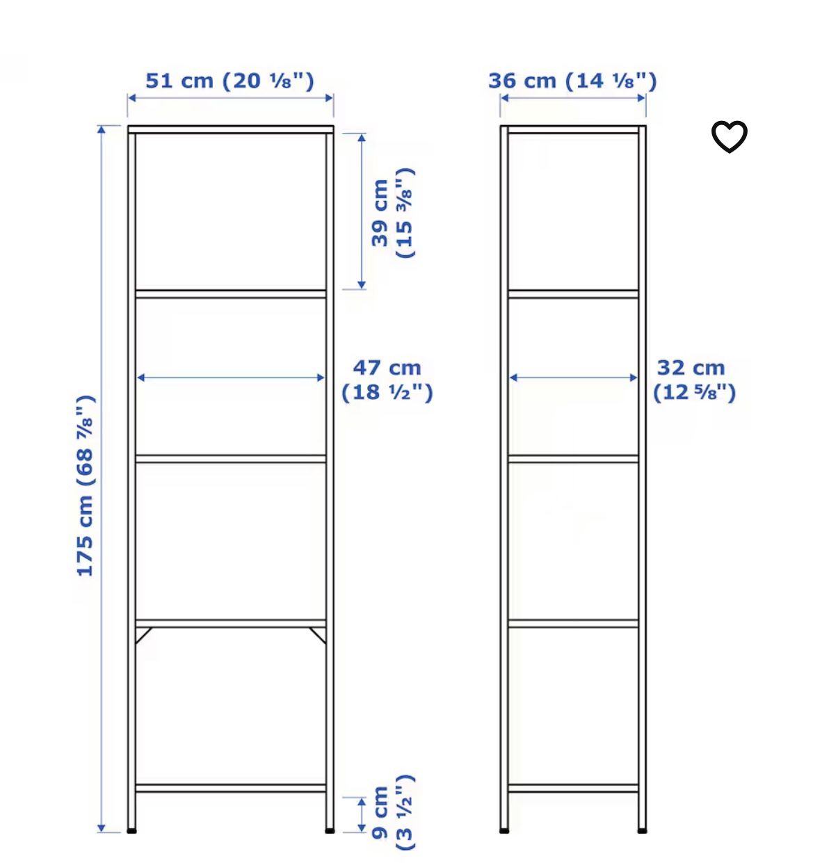Glass and metal Shelf unit, black-brown/glass - photo 4