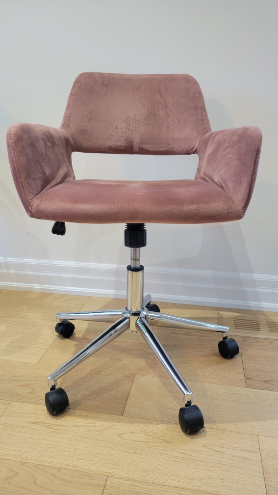 Desk/Task swivel chair - Pink suede