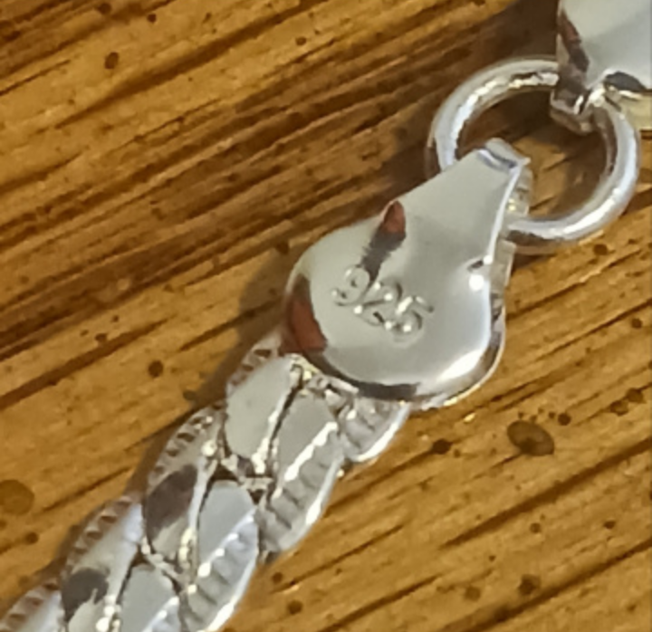 Sterling silver sideways link chain (20) - photo 4