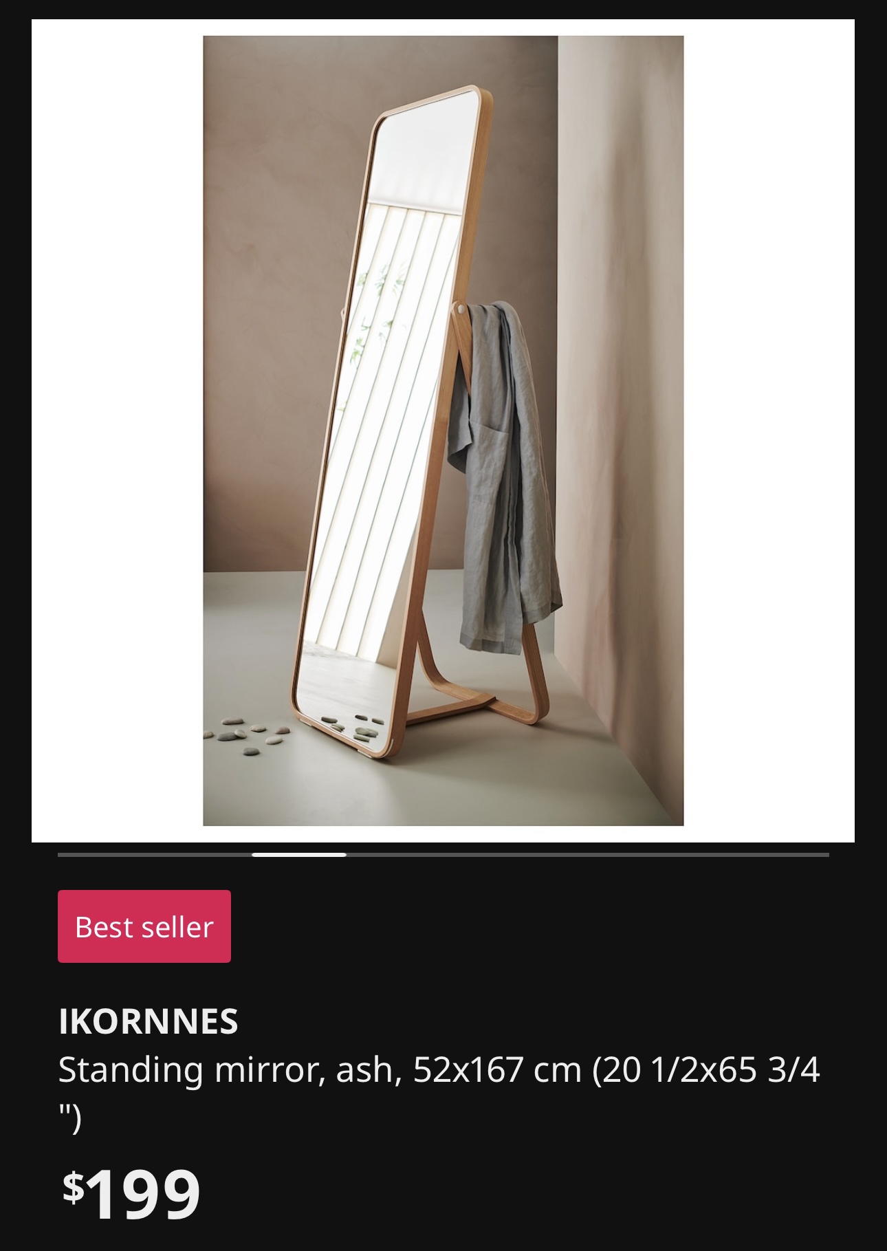 🔥 Moving IKEA IKORNNES NEW Standing Mirror *pick up only*