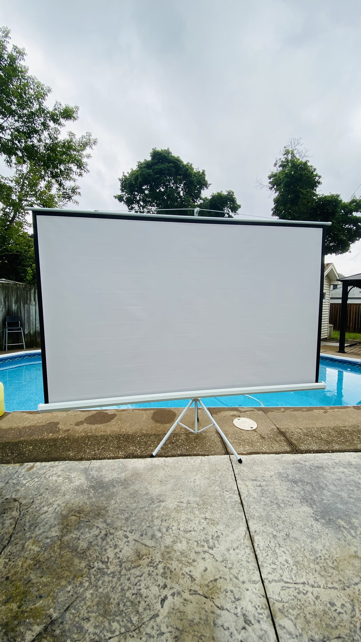 10ft White Projector Screen with Tripod Stand - photo 2