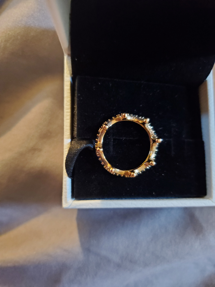 pandora rose gold set ring and earrings image indicator(2)