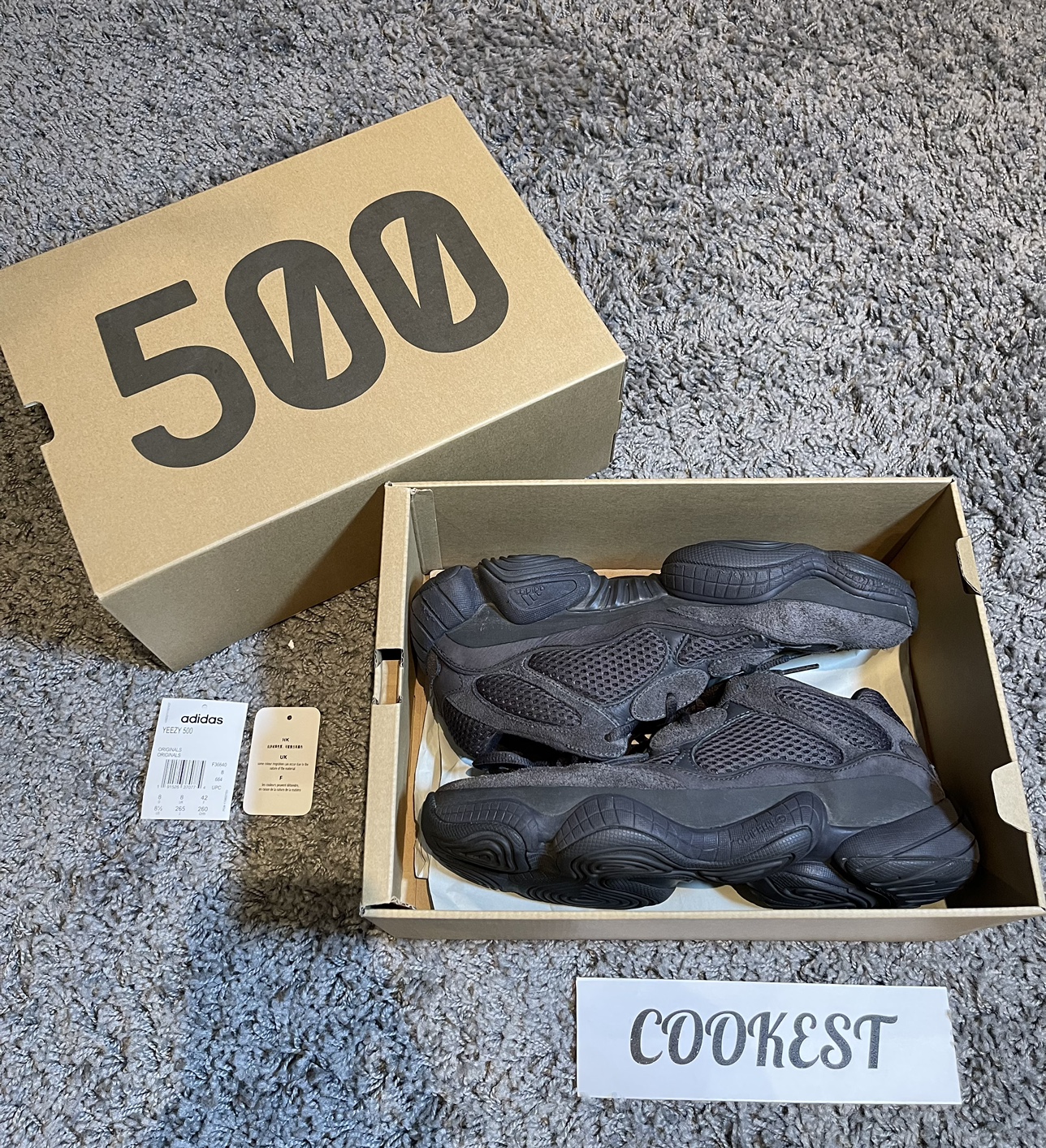 adidas Yeezy 500 Utility Black Men US 8.5 thumbnail