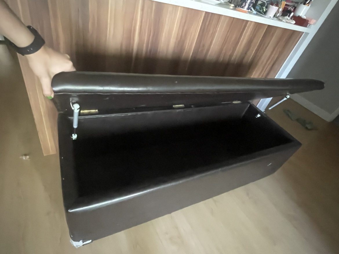 Brown ottoman - photo 2
