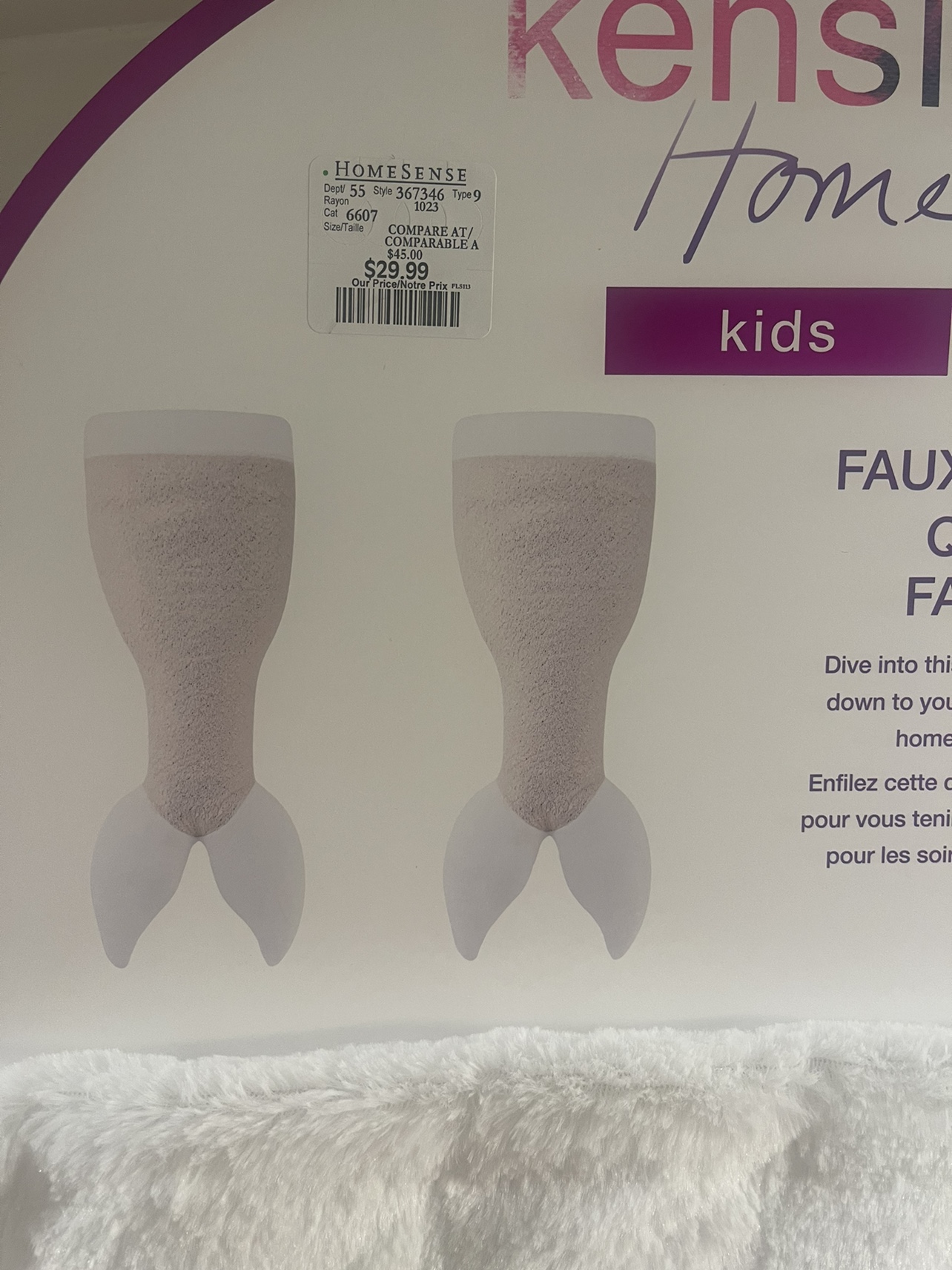 Kids mermaid tail blanket