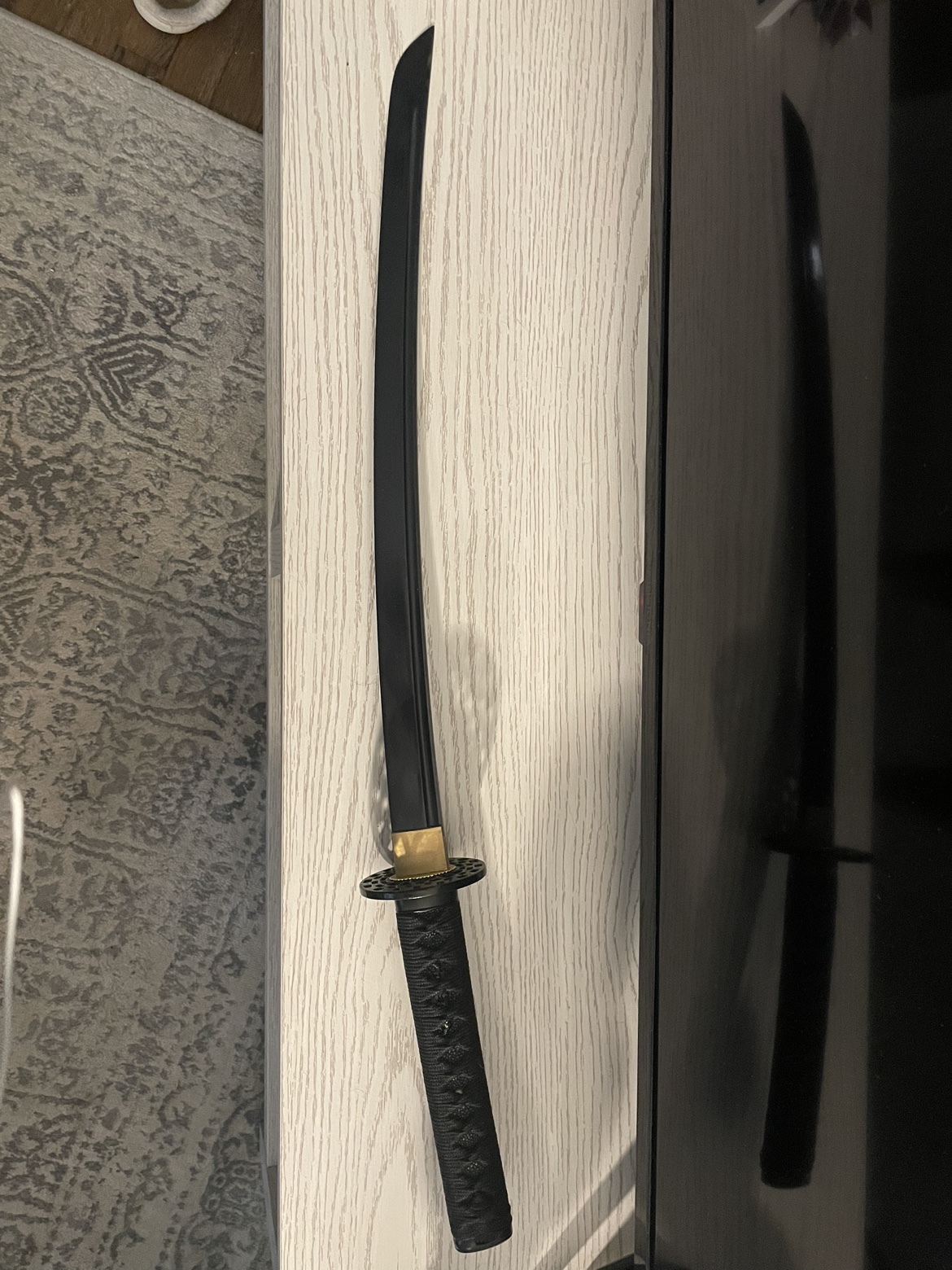 Pure Handmade Samurai Sword, Black Steel thumbnail