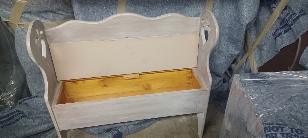 wood Bench w/storage - photo 4