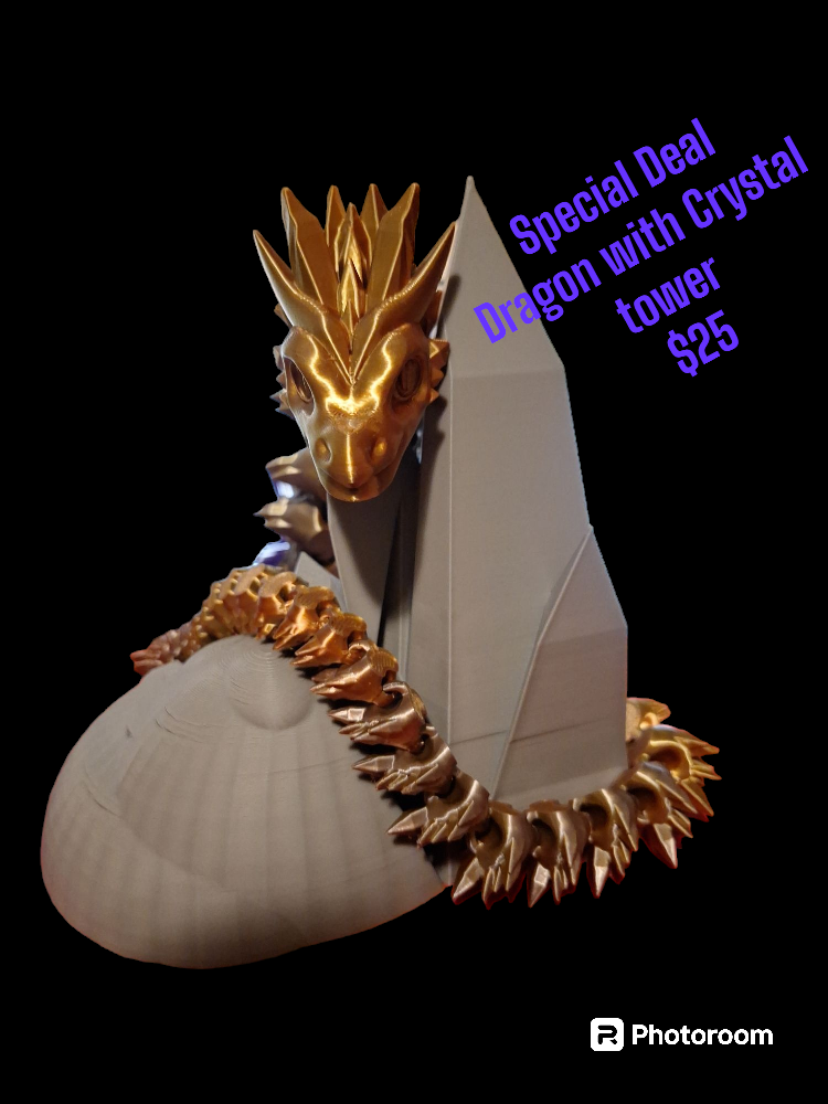 Articulated Fidget Crystal dragons thumbnail