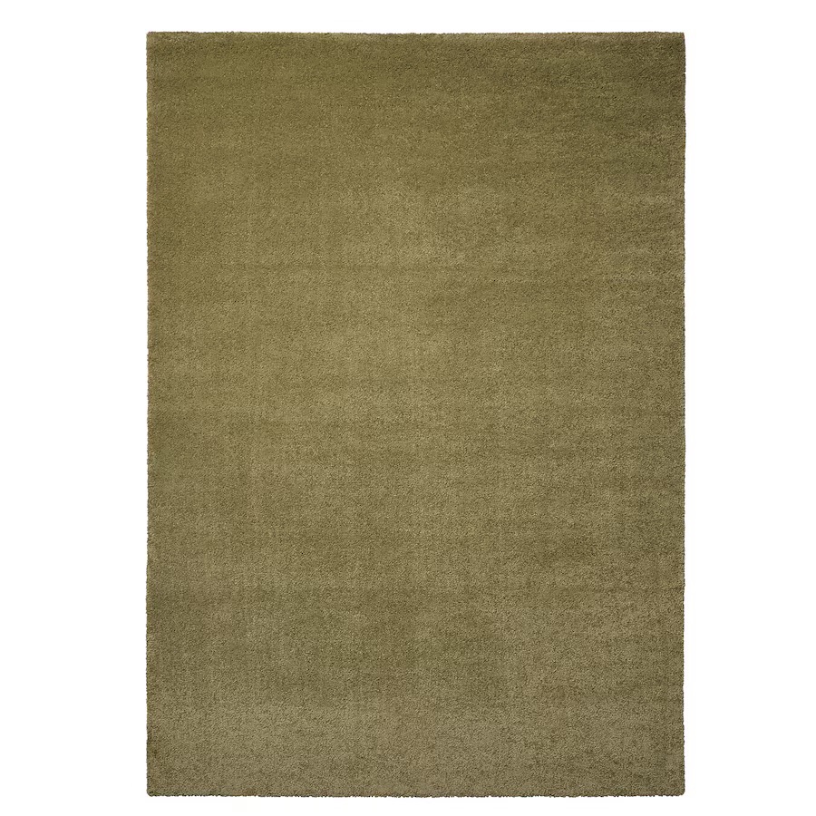 IKEA STOENSE Rug, low pile, light olive-green