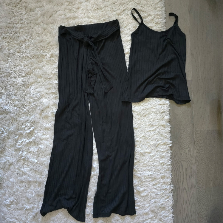 Black Lingerie Lounge Set | XS