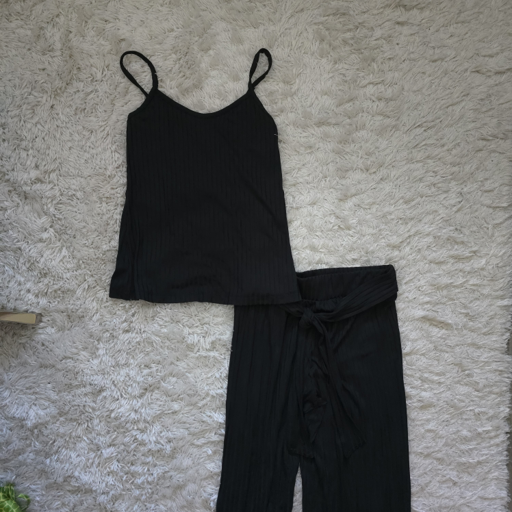 Black Lingerie Lounge Set | XS - photo 3