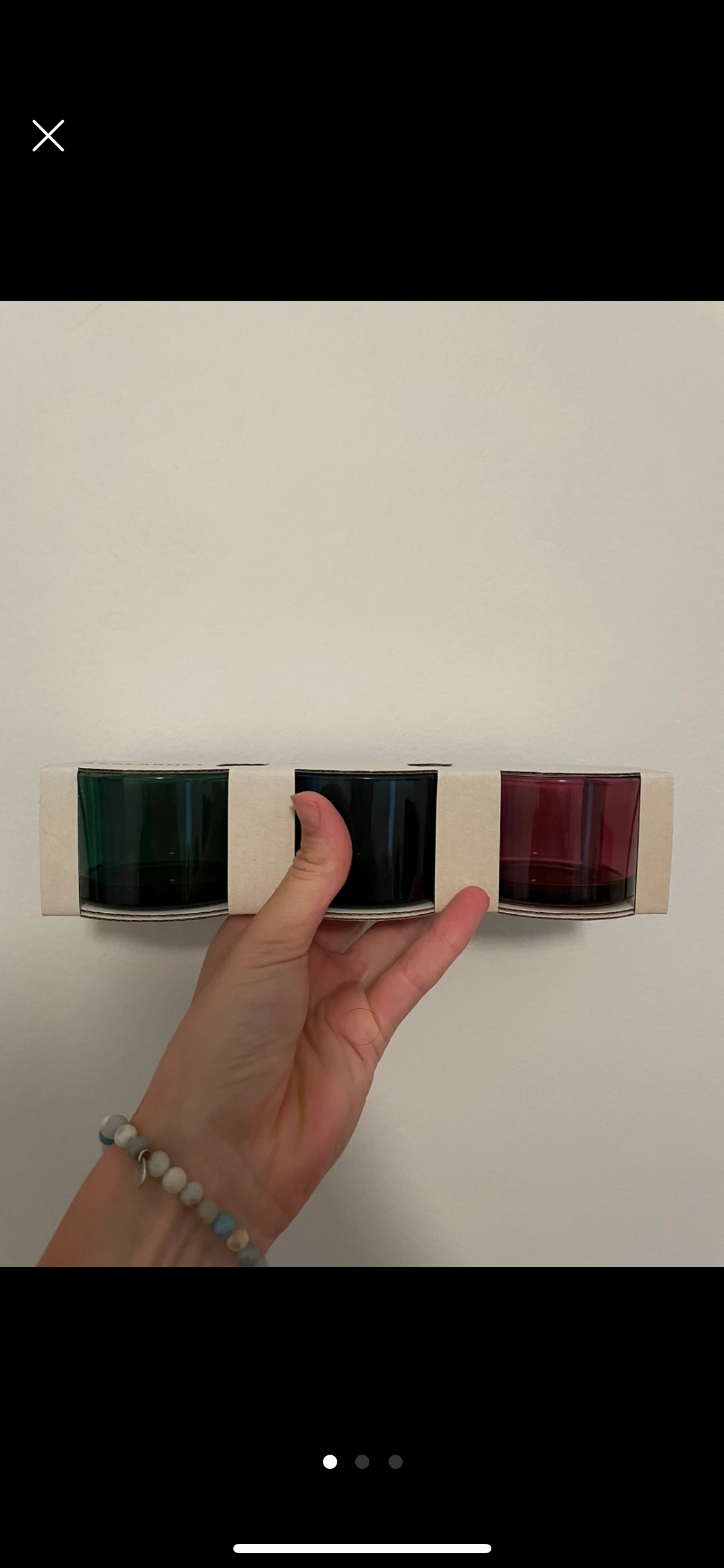 IKEA set of three tea light holders thumbnail