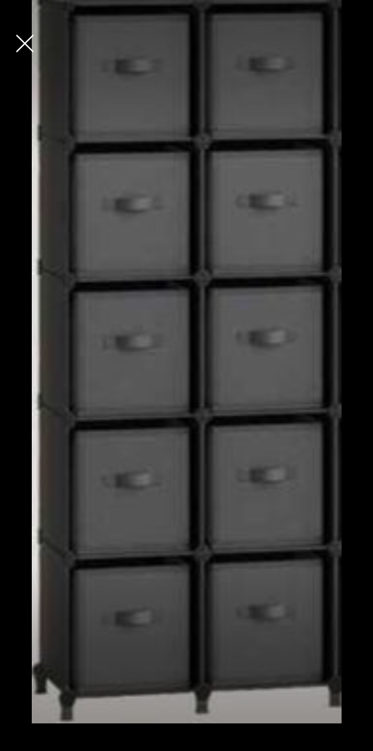 Cube Storage Organizer with Storage Boxes, 10-Cube Organizer, thumbnail