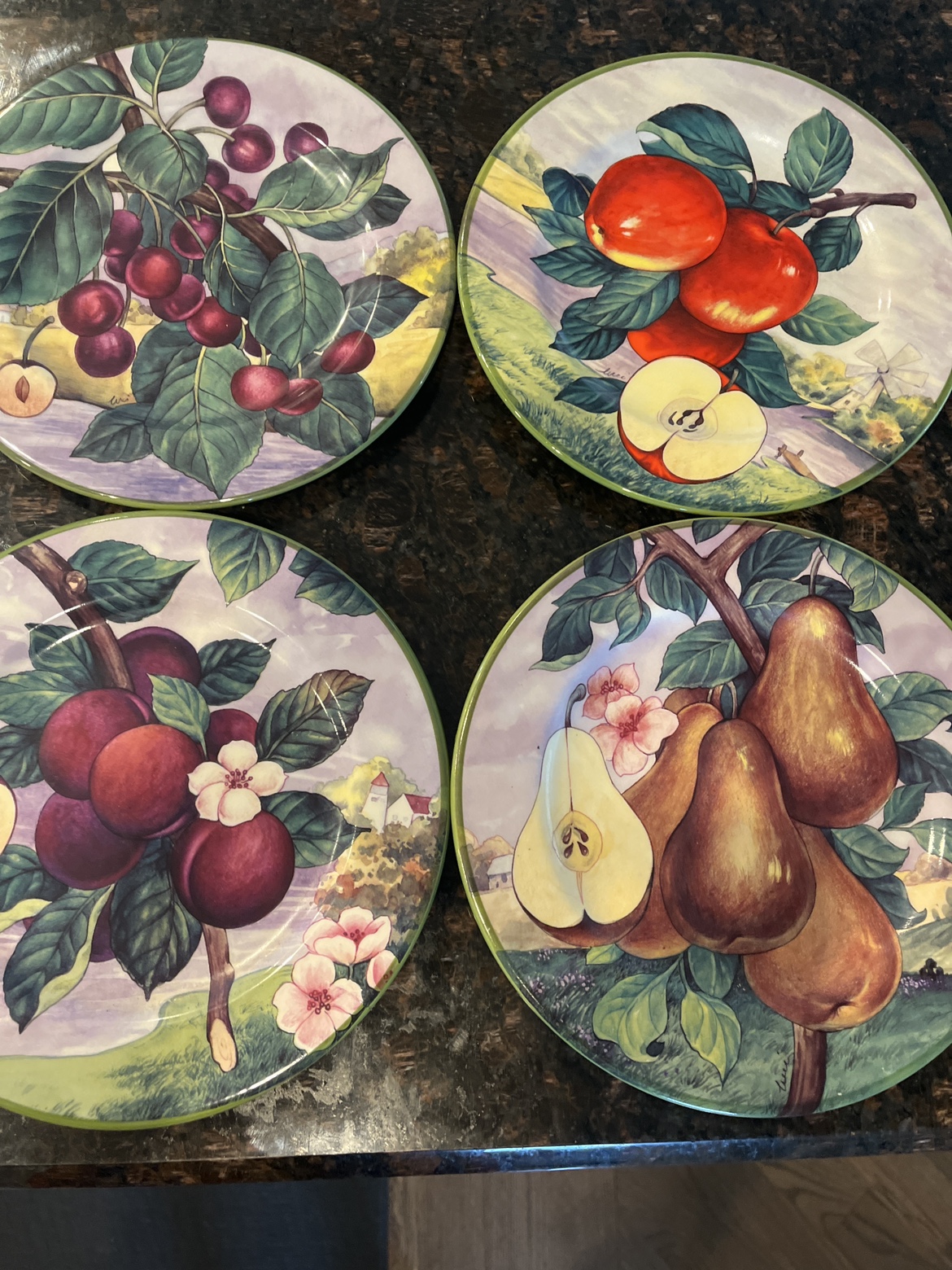 Villa D'Este Plate  Italy Hand Decorated
