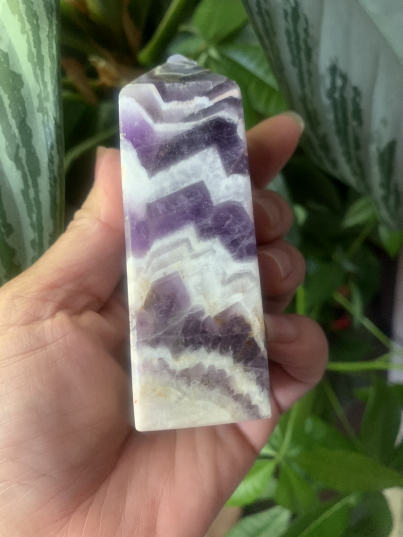 Dream amethyst tower with beautiful banding | crystal image indicator(4)