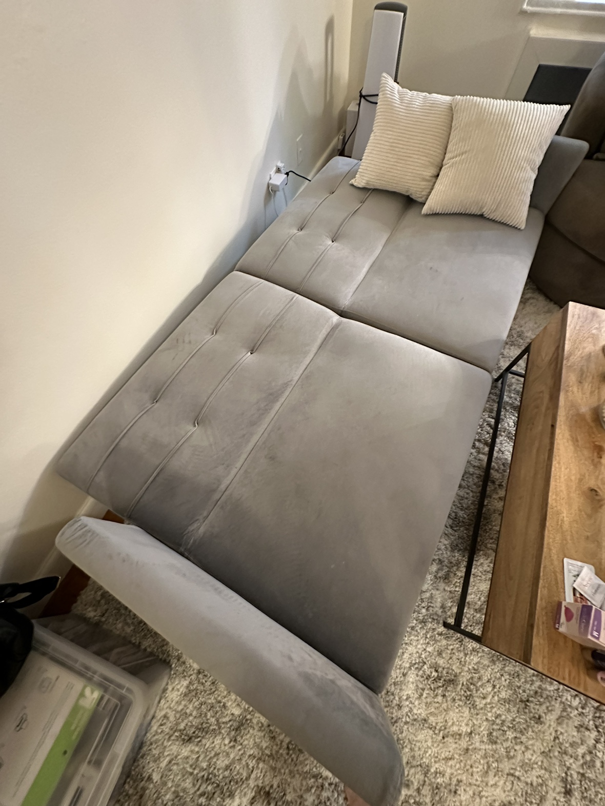 Great Velvet Sleeper Sofa - photo 5