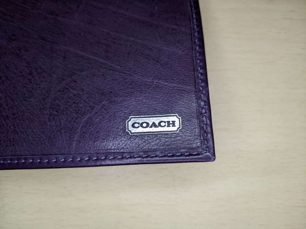 COACH Bifold Notebook Checkbook Cover Wallet Vintage Rare Retro image indicator(8)