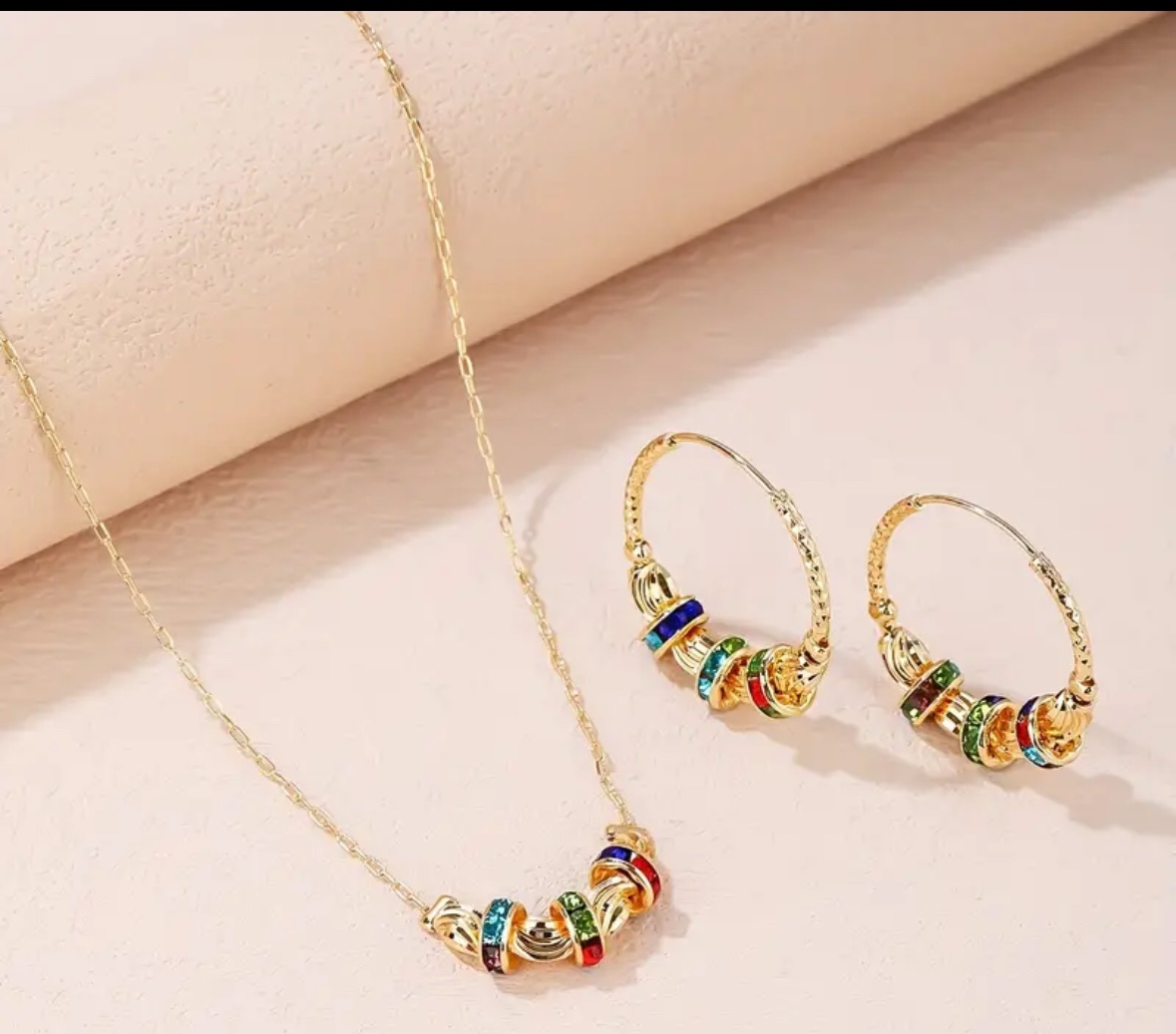 14K plates necklace set