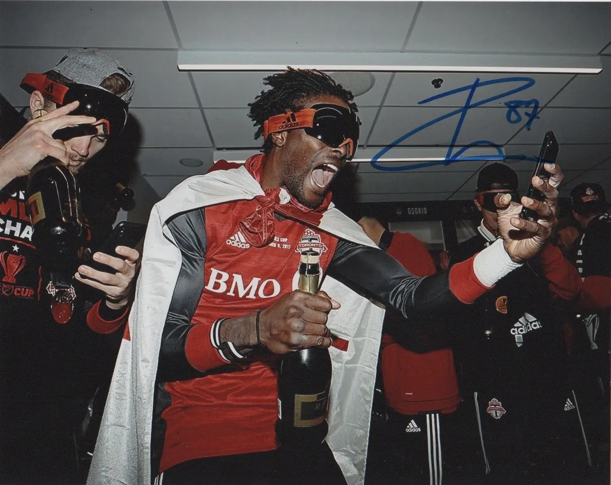 SIGNED Toronto FC 2017 Authentic adidas canada soccer jersey image indicator(4)