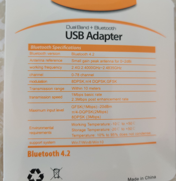 USB WiFi Bluetooth Adapter, 600Mbps Dual Band image indicator(2)