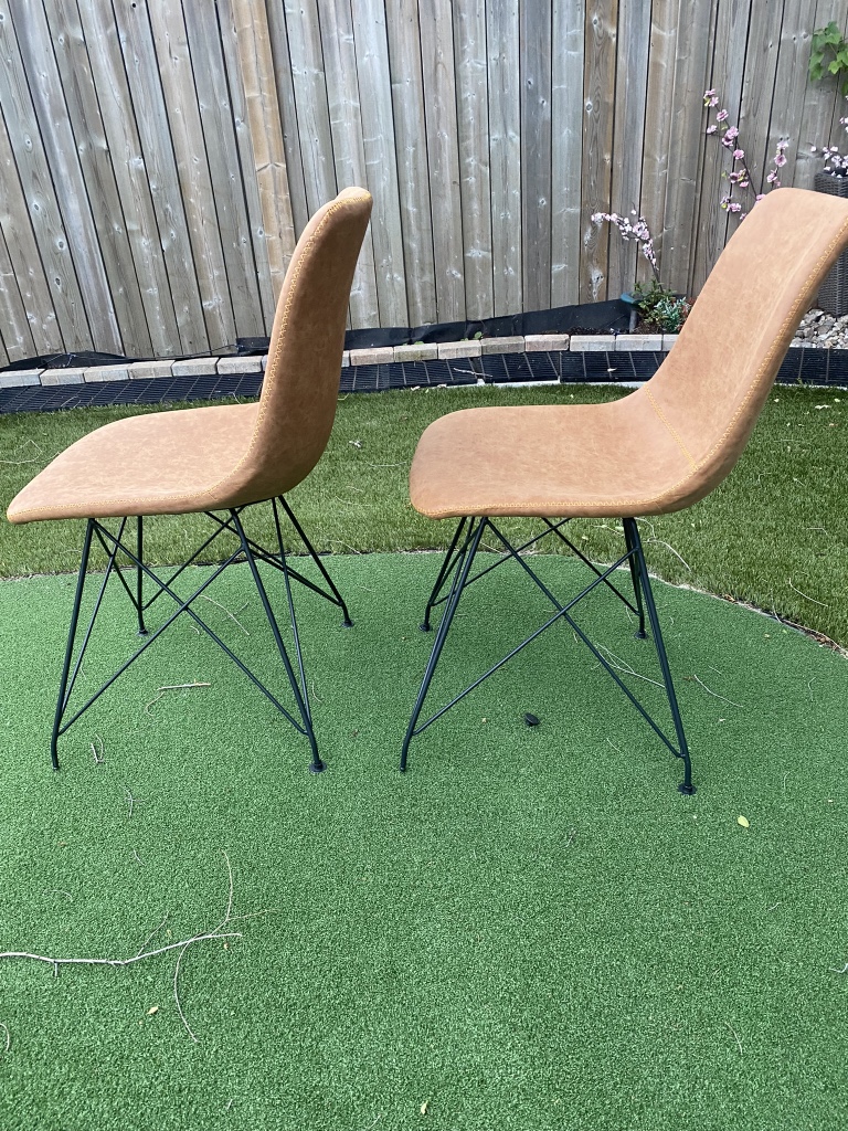 Trenton chair in faux leather by OSP home furnish (2 Packs) image indicator(4)