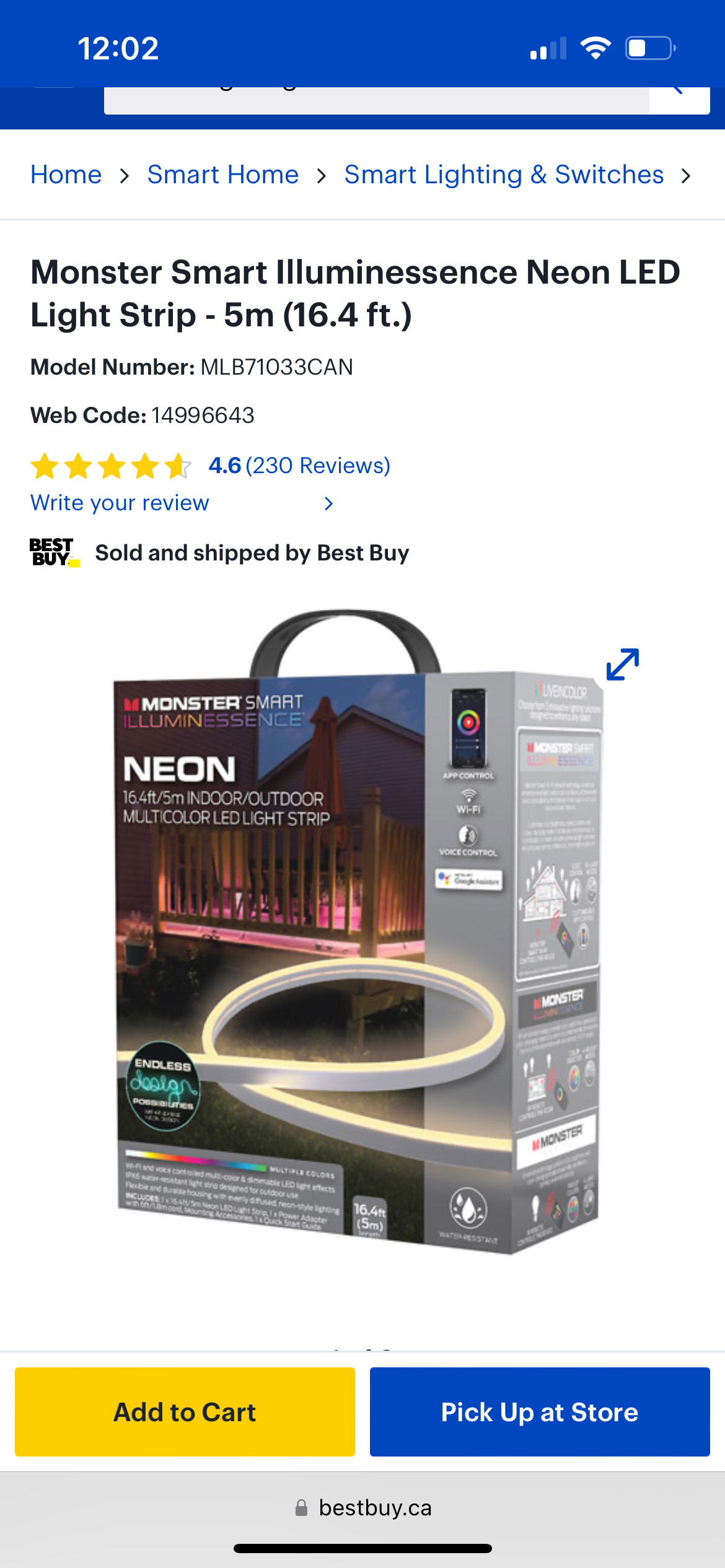 Monster Smart Neon LED Light Strip -16.4 ft - photo 3