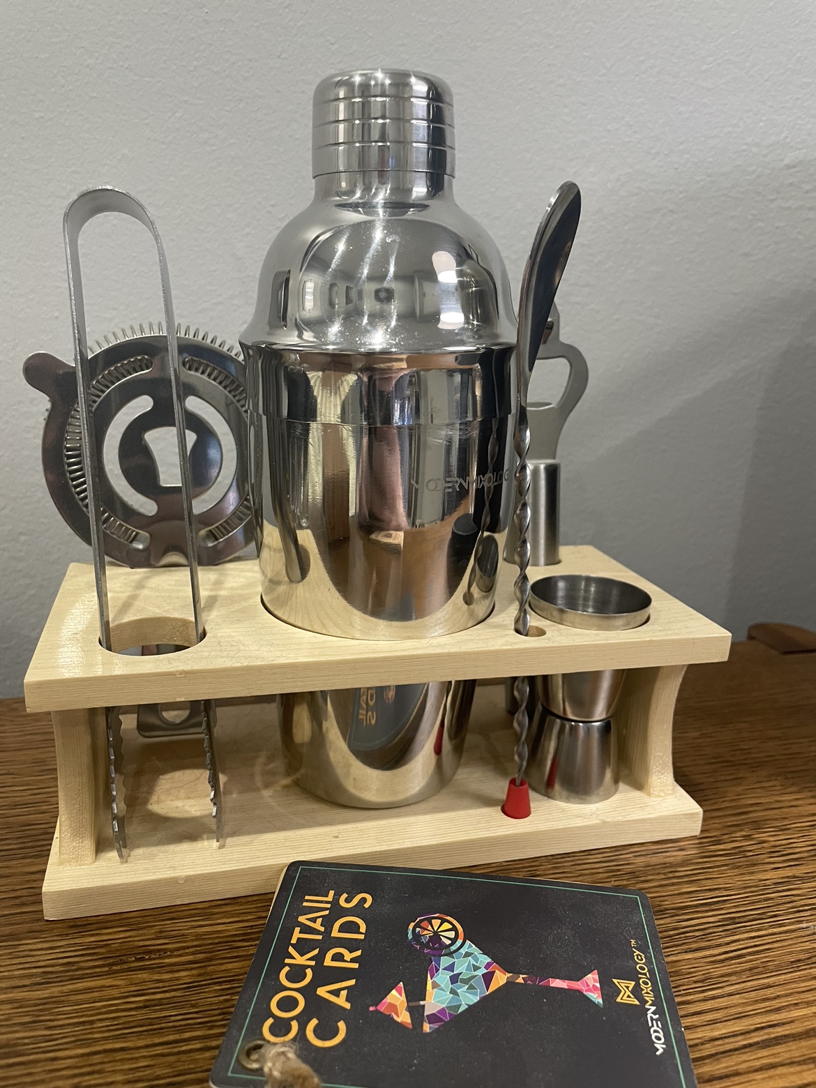 Cocktail set with recipe book