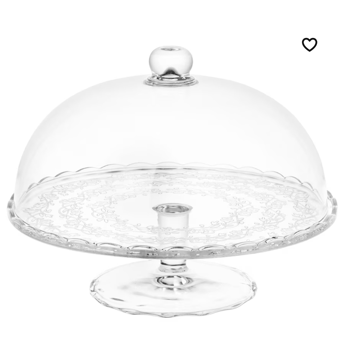 ARV BRÖLLOP Cake stand with lid, clear glass, 29 cm (11 ")