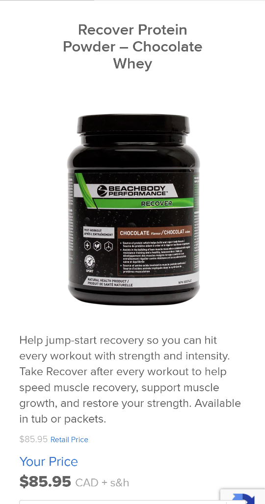 beach body recover post workout chocolate flavor thumbnail