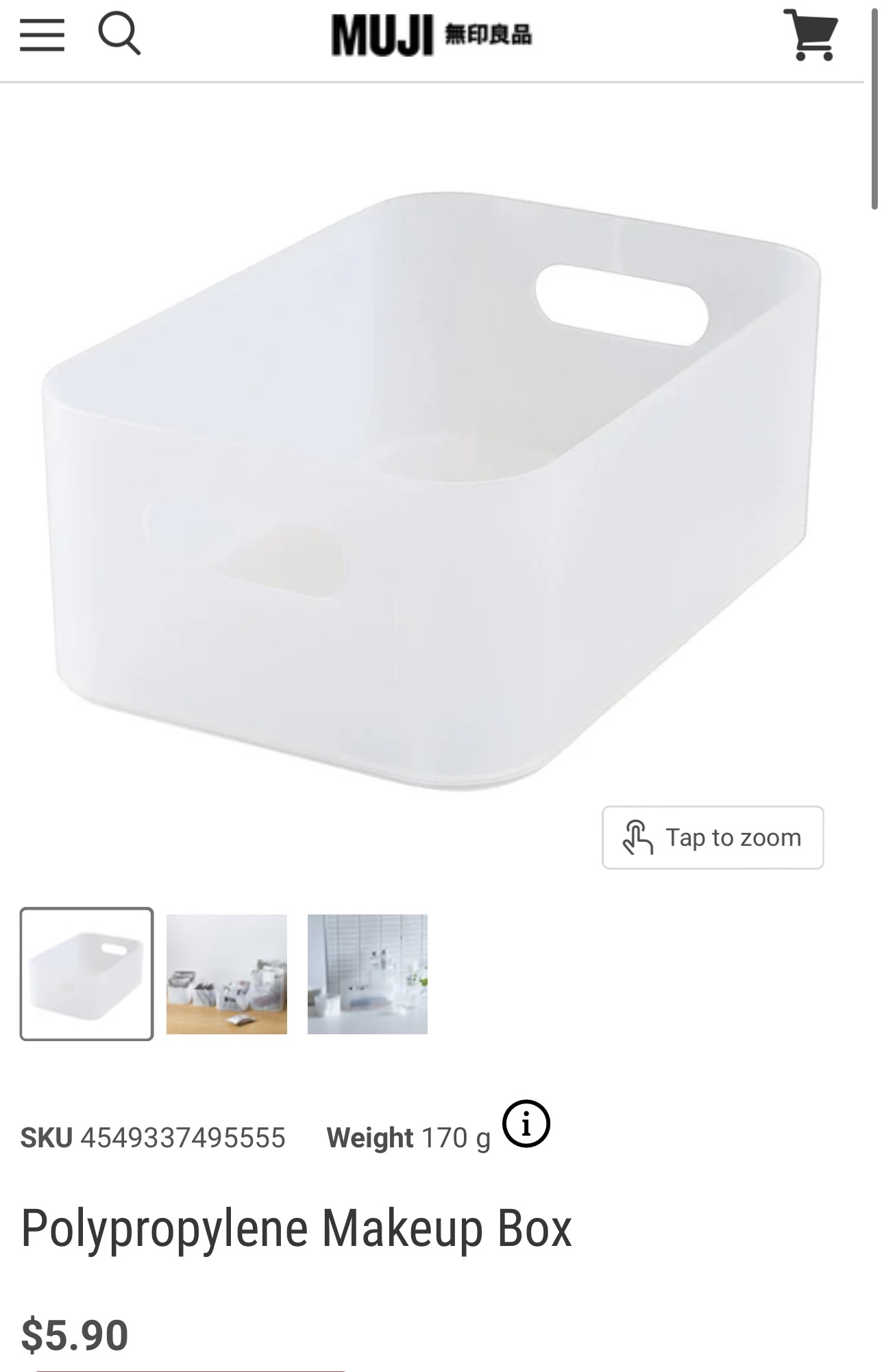 Muji plastic container thumbnail