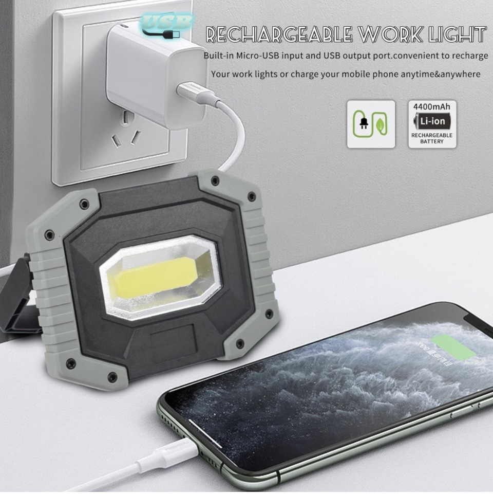 2packs Rechargable Working Light With Magnetic Handle Waterproof image indicator(6)