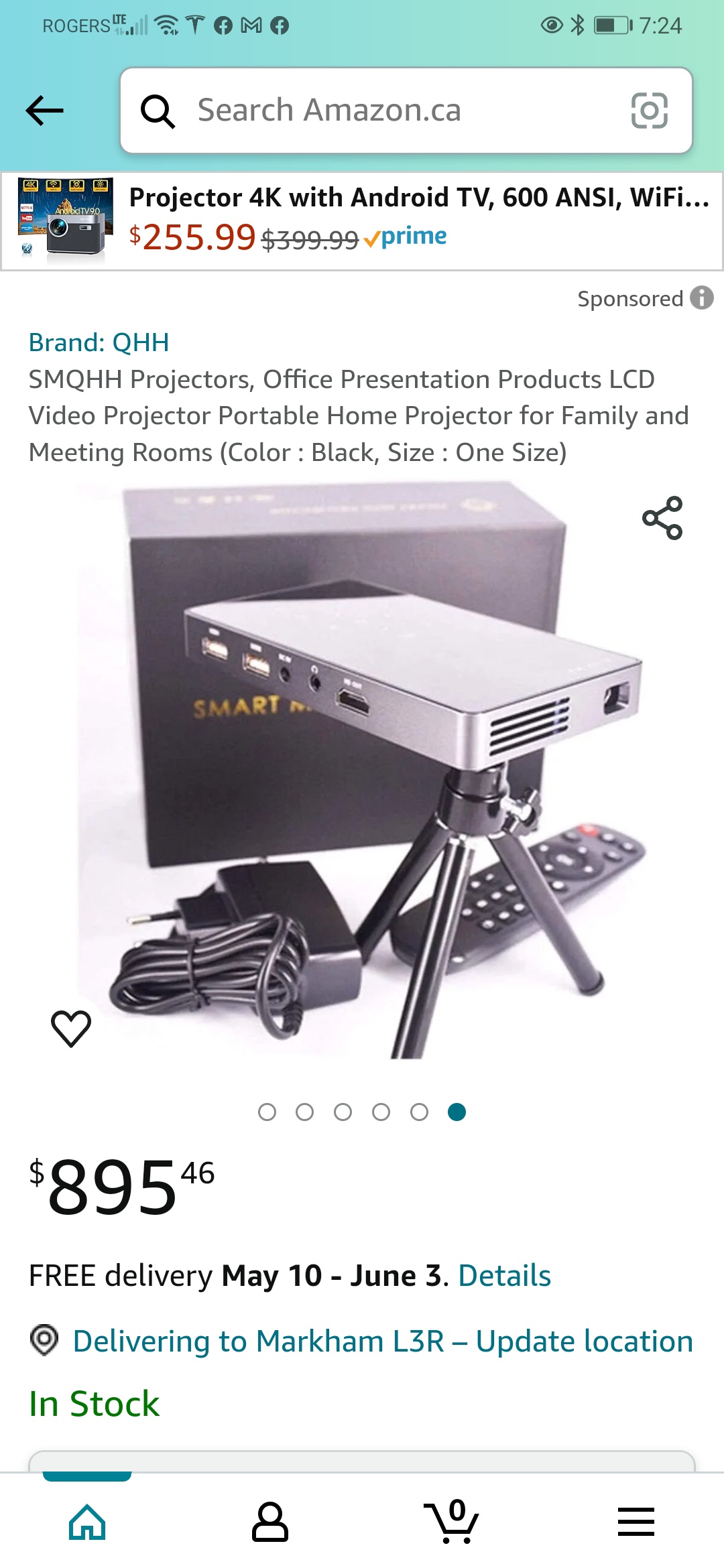 Mini Hi-definition portable projector with WiFi and speakers thumbnail