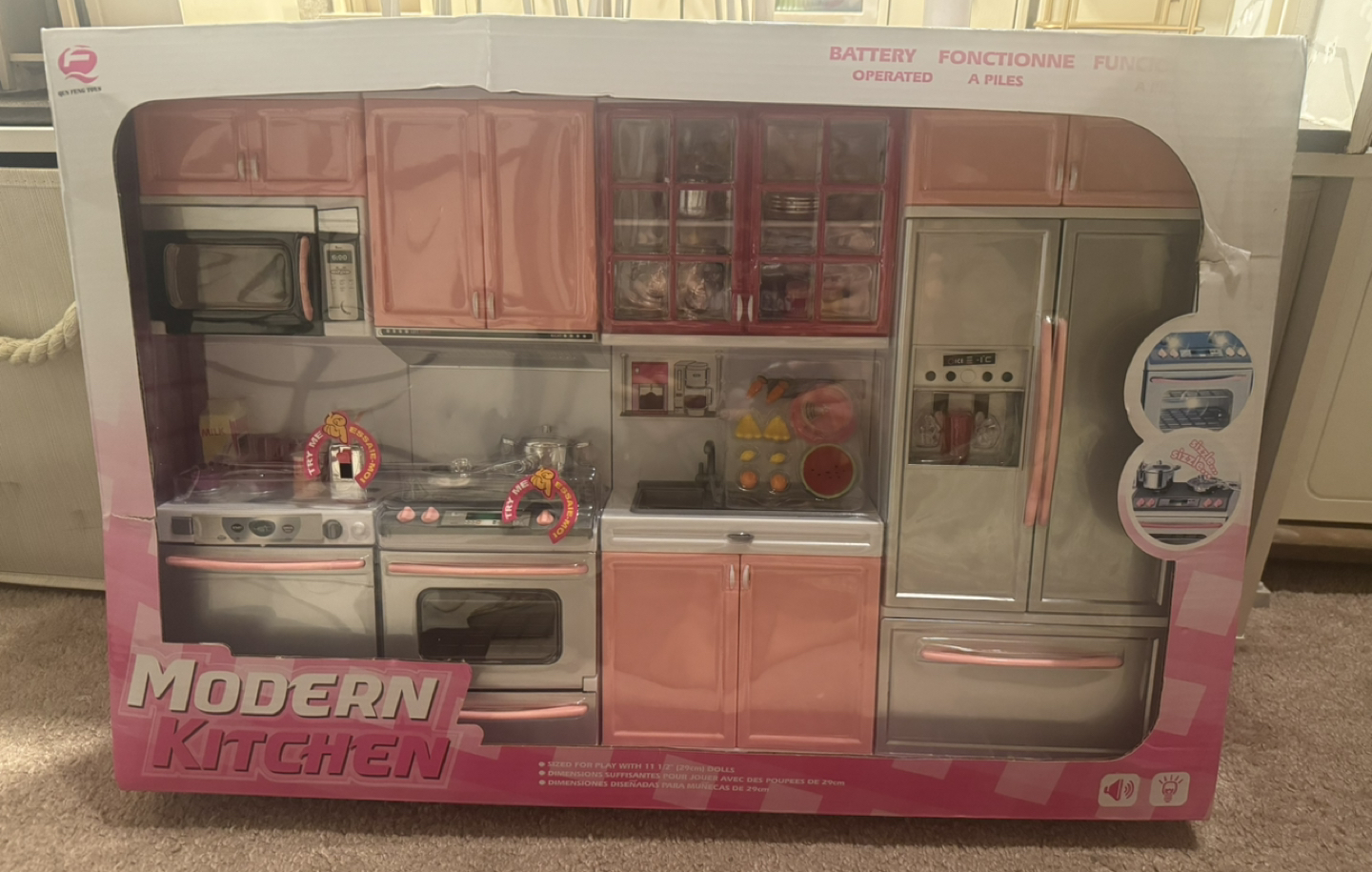 New and sealed modern kitchen for barbie dolla