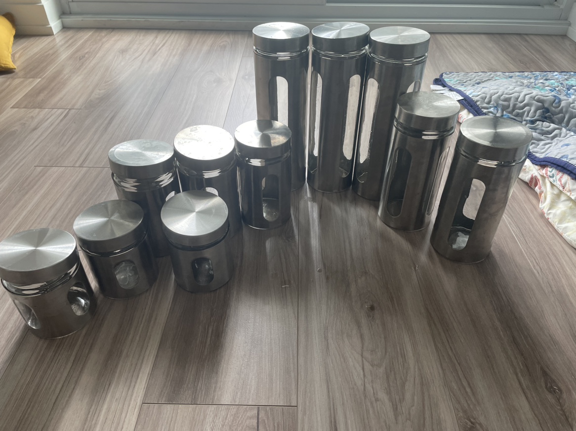Clear glass kitchen Jars - photo 3