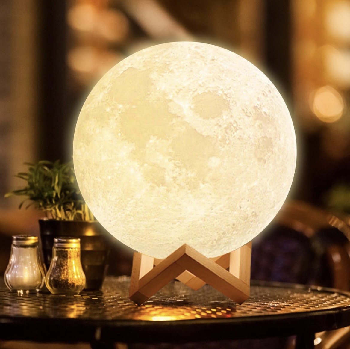 Rechargeable moon lamp