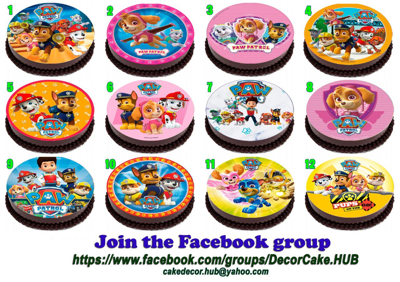 PAW PATROL Edible Party Cake topper image Decoration