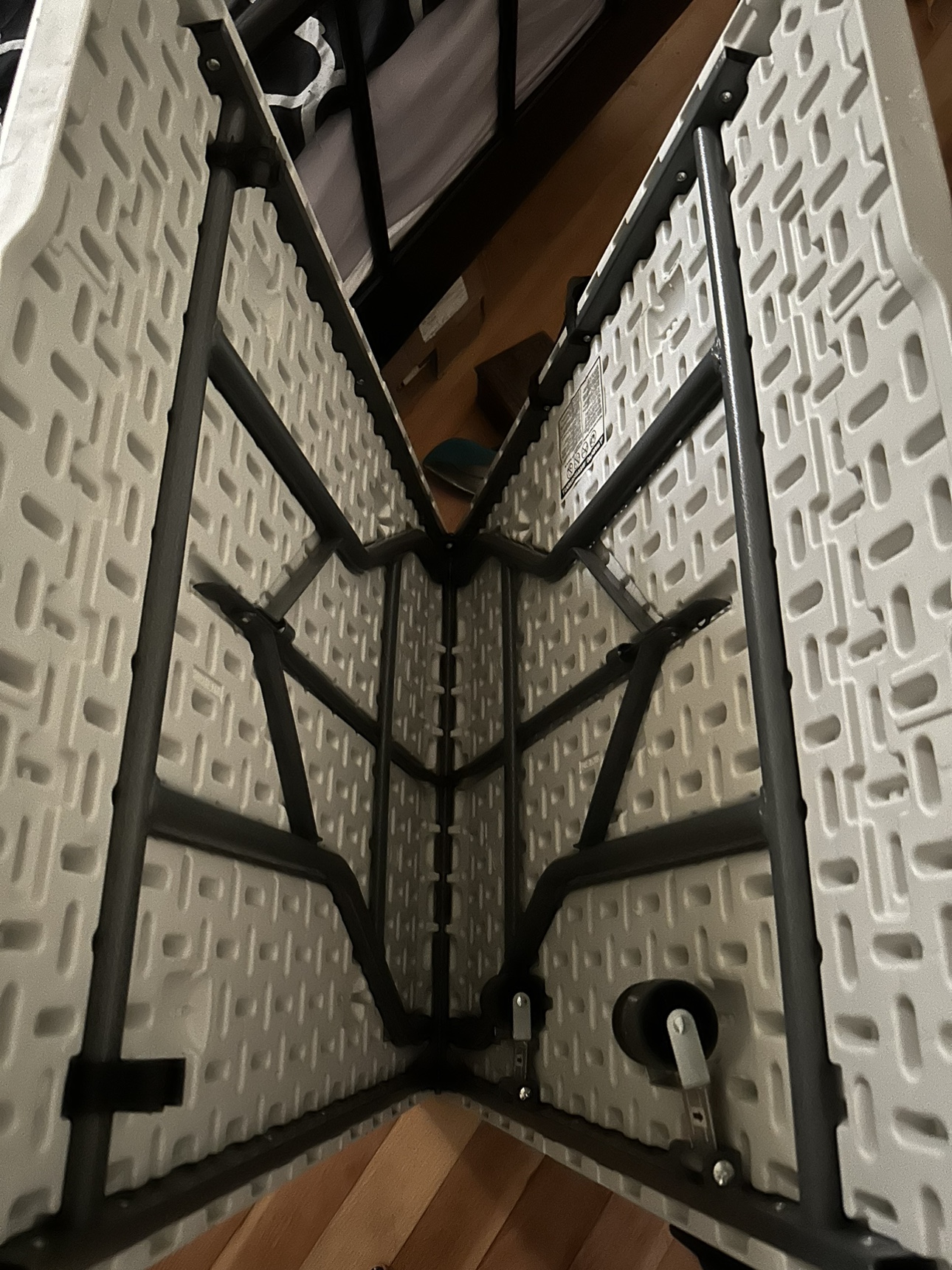 Folding table for sale (with handle & wheels) - photo 2