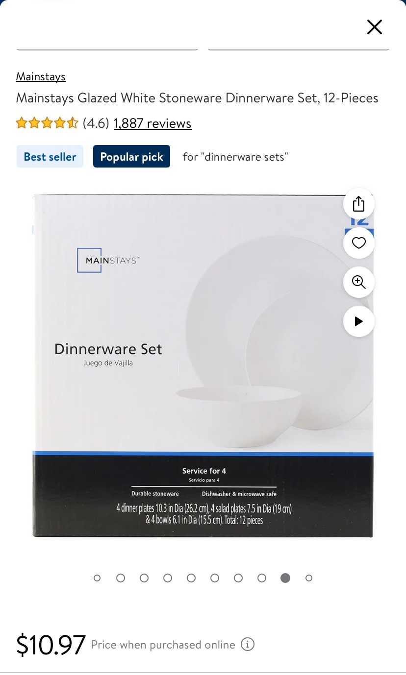 Mainstays dinnerware (brand new / unopened) - photo 3