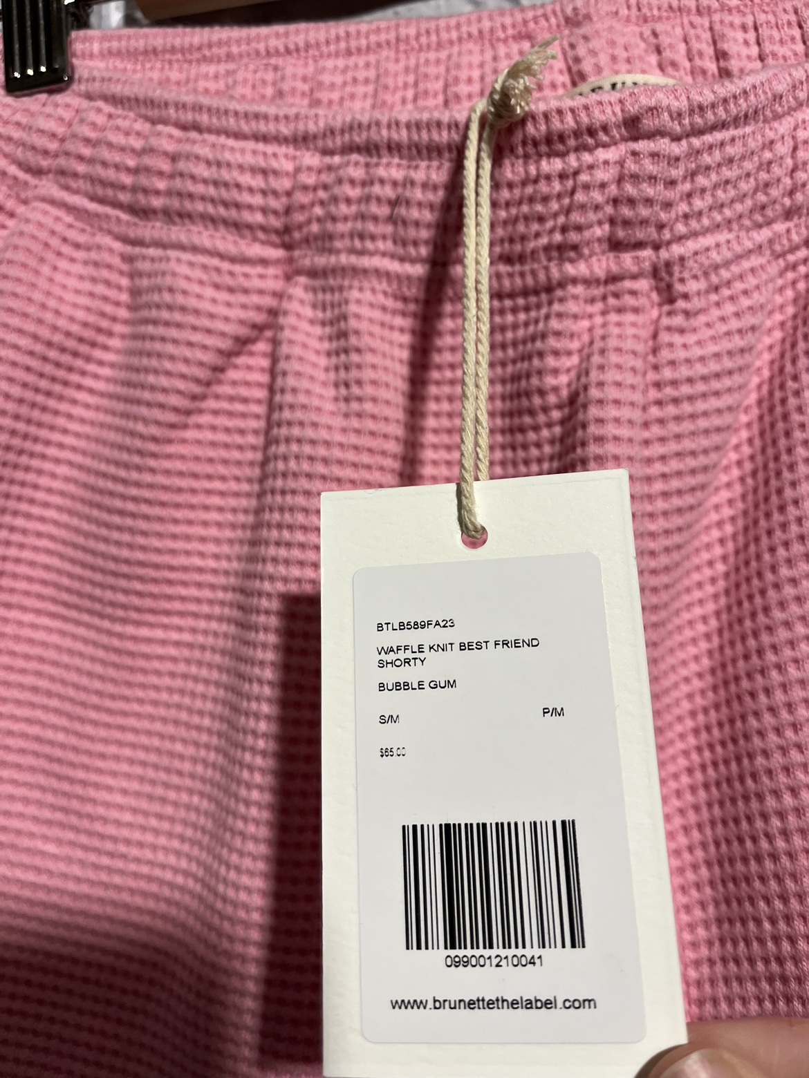 New Brunette the Label Waffle Shorts S/M image indicator(3)