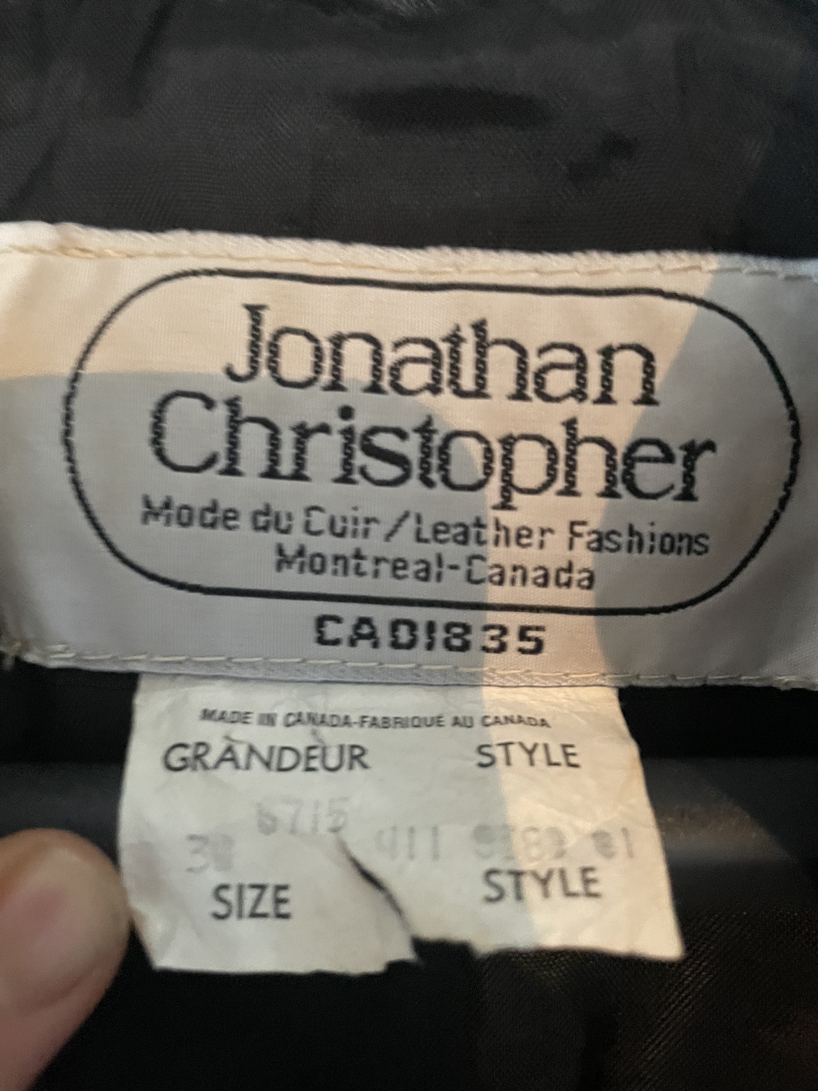 Vintage Jonathan Christopher Leather Motorcycle Jacket - Small - photo 2