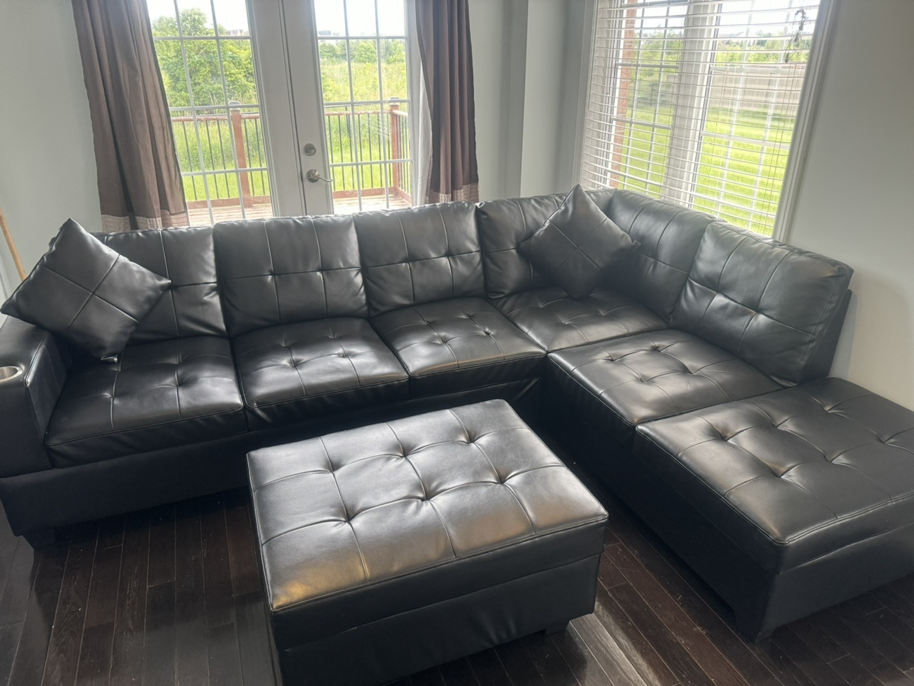 L shape sofa with ottoman - photo 3