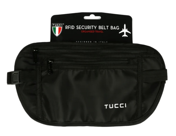 Light Weight RFID Cross Body Belt Travel Passport Pouch Bag image indicator(3)